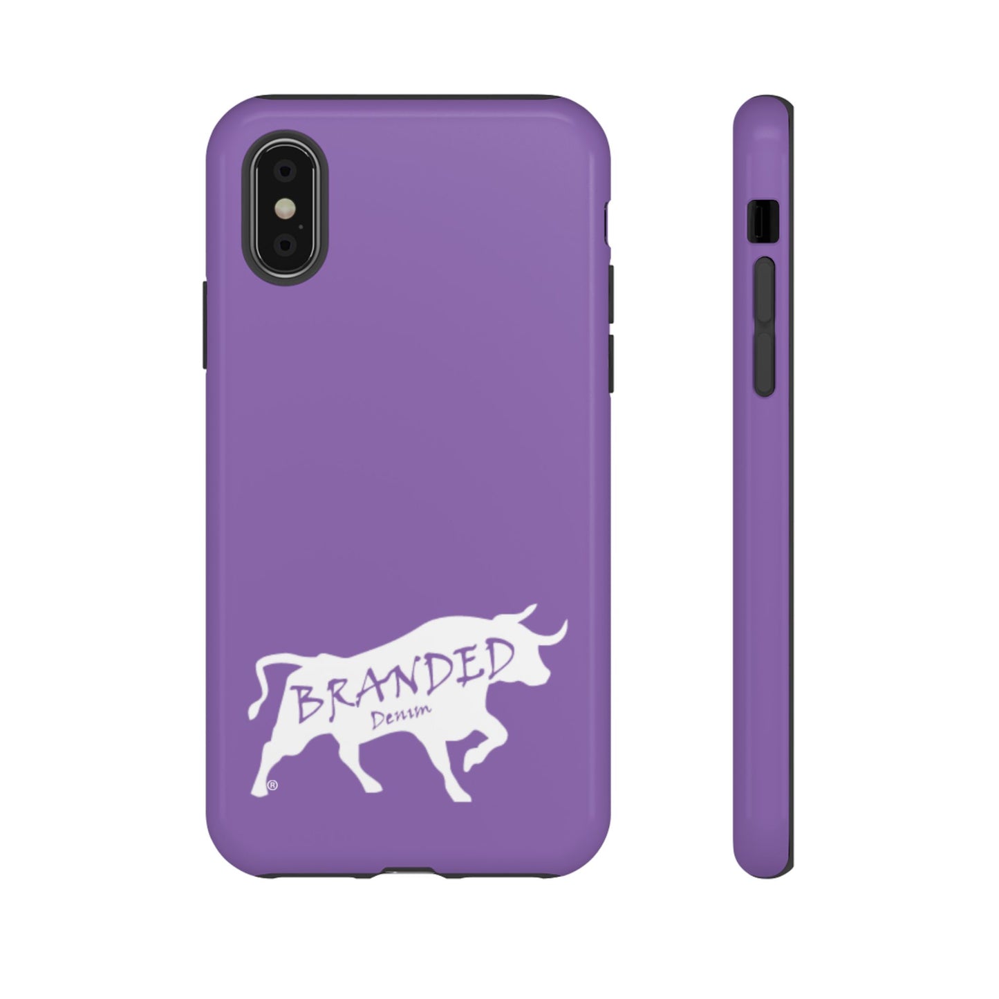 Purple Branded Denim Logo IPhone, Samsung, Google Tough Cases