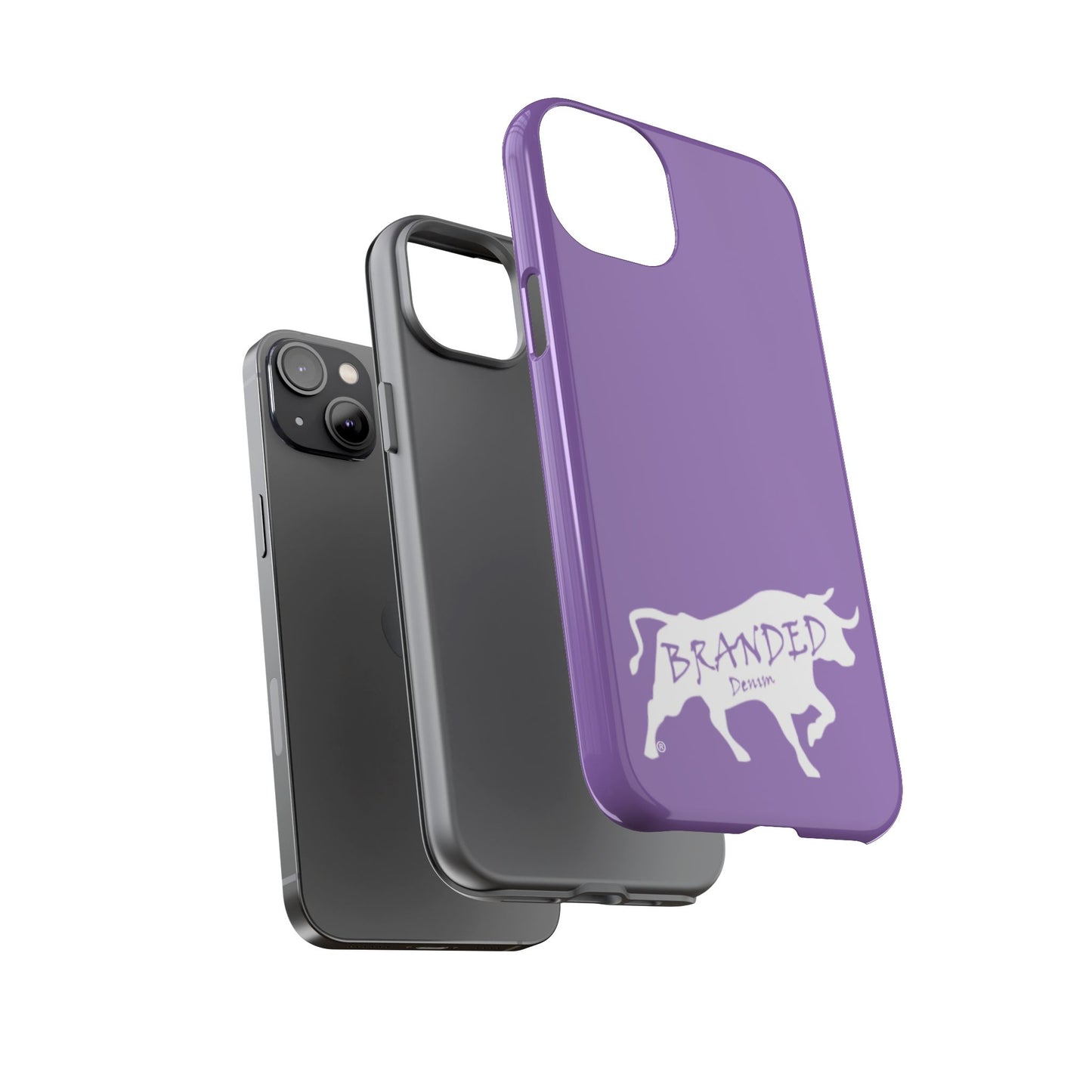 Purple Branded Denim Logo IPhone, Samsung, Google Tough Cases