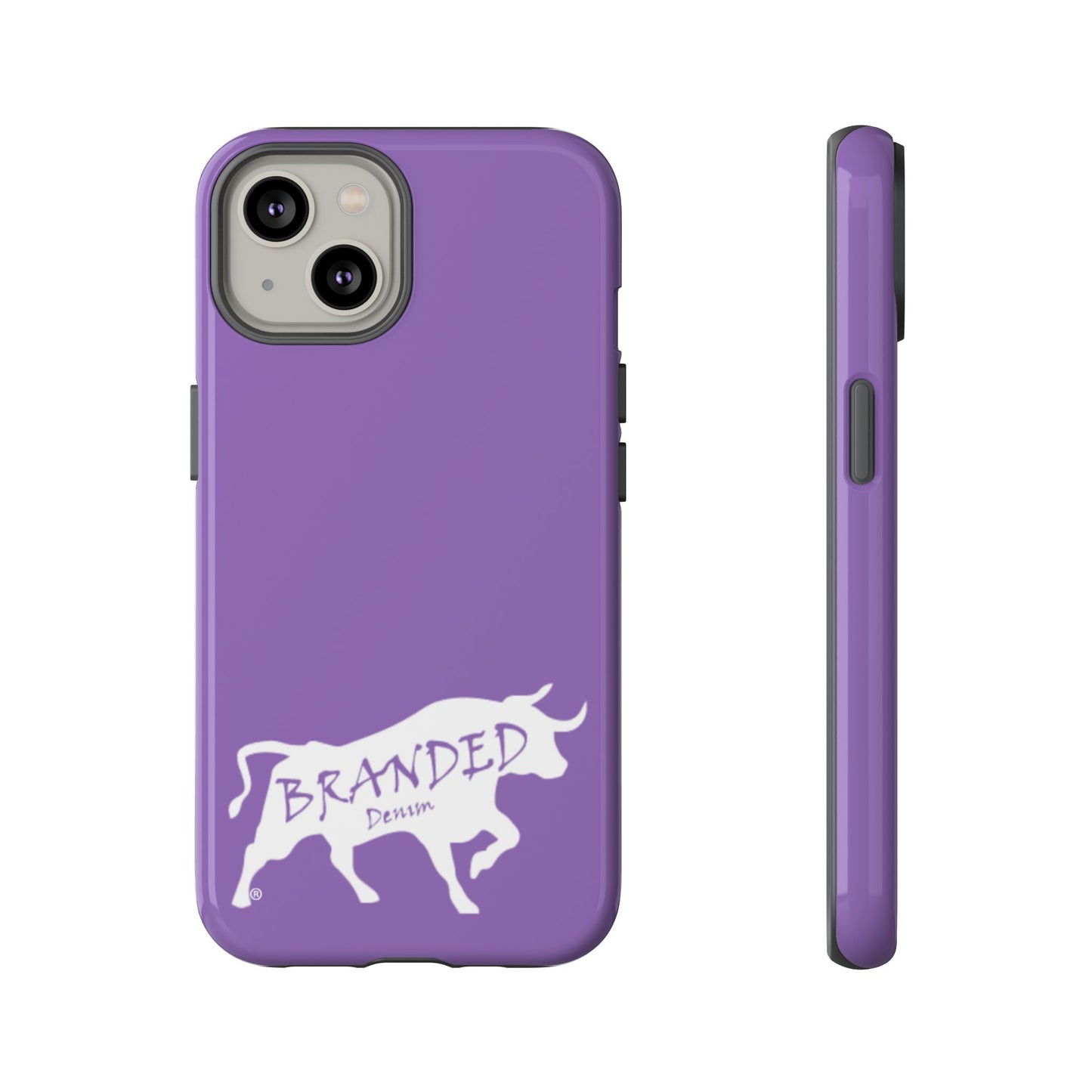 Purple Branded Denim Logo IPhone, Samsung, Google Tough Cases