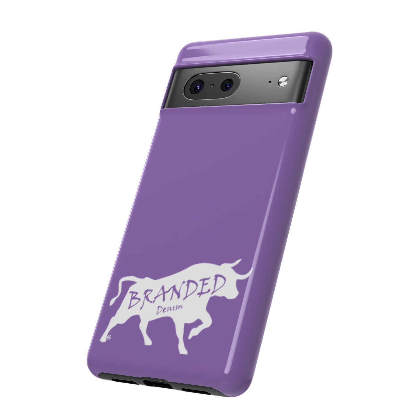 Purple Branded Denim Logo IPhone, Samsung, Google Tough Cases